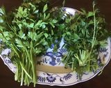 A picture of step 1 of California Farm Parsley Cheese Soup.