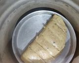 A picture of step 8 of Dominos style stuffed garlic bread.