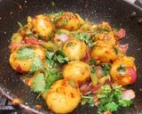 A picture of step 3 of Pan Roasted Chilli Garlic Baby Potatoes.