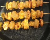 A picture of step 2 of Tandoori paneer mushrooms.