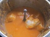Tierra y mar. Thermomix. (Pollo con langostinos)