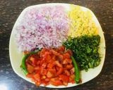 A picture of step 2 of Moong Sprouts Chaat.