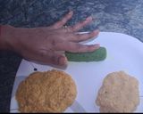 A picture of step 4 of Kesariya tri-colour mawa roll.