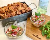 Foto langkah ke 2 dari resep Kulit ayam goreng sambal matah.