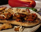 Foto del paso 7 de la receta: Tostada con Pisto (y pollo estilo Gyros)