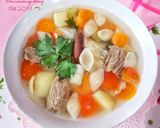 Foto langkah ke 6 dari resep Sop Daging Makaroni.