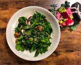 A picture of step 4 of Winter Spinach and Mushroom Salad.