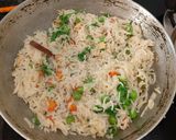 A picture of step 3 of Coconut Milk Pulao.