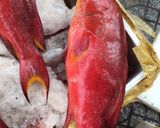 Hình bước làm 1 của món Cá mú đỏ nướng giấy bạc