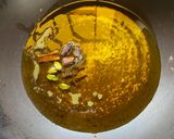 A picture of step 1 of Gosht Qorma.