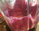 A picture of step 1 of Hot pink smoothie.