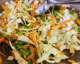 A picture of step 4 of Veg Schezwan Fried Matta Red Rice.