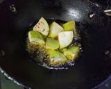 A picture of step 1 of Green Peas and Sojne Phuler Chorchori.