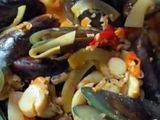 Kerang Simping & Ijo Asam Manis Pedas