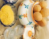 A picture of step 3 of Gupchup (Pani Puri).