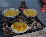 A picture of step 9 of Persian mung beans rice.