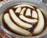 Pas rețetă Prăjitura răsturnată cu banane și caramel 1 fotografie