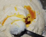 A picture of step 3 of Kesar rajbhog shreekhand.