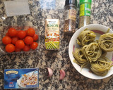 Foto del paso 1 de la receta: Tagliatella de espinacas con cherry y gulas