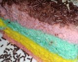 Foto langkah ke 8 dari resep Rainbow Cake Kukus Coklat Keju.