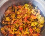 A picture of step 6 of Maharashtrian Style Bhindi. (Bhendichi Bhaji).