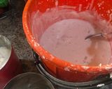A picture of step 3 of Sinasir or Rice pancakes.