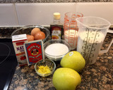 Foto del paso 1 de la receta: Tarta de manzana y nata con glaseado de almendra