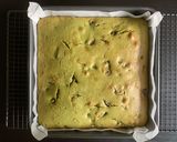 A picture of step 5 of Matcha & Choc Ripple Biscuit Cake.