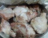 A picture of step 1 of Guinness chicken.