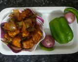A picture of step 3 of Chilli Paneer.