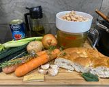 A picture of step 1 of Ribollita - rich man's poor man's soup.