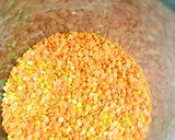 A picture of step 1 of Moong Masoor Daal.