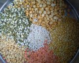 A picture of step 1 of Dhanshak (veg).