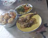 Une image de l'étape 11 de Cuisses de poulet rôties au riz, carottes, petits pois et pomme de terre.