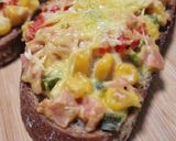 Sonkás, kukoricás, hagymás grillezett melegszendvics (vegán) recept fázis 6 fotója