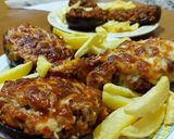 Foto del paso 4 de la receta: Berenjenas rellenas de carne, y patatas fritass