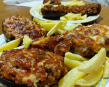 Foto del paso 4 de la receta: Berenjenas rellenas de carne, y patatas fritass