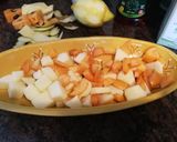 Foto del paso 3 de la receta: Budín de tapioca con fruta y queso mató