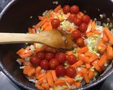 Une image de l'étape 9 de Soupe de navets, carottes, poireau et tomates aux épices tajine.