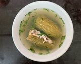 Hình bước làm 3 của món Canh khổ qua nhân chả tôm