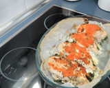 Foto del paso 5 de la receta: Pechuga de pollo rellenas de mozzarella y espinacas