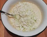 A picture of step 2 of Mother in Law's cabbage pancakes.
