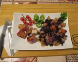 Baconba 🥓 tekert 🌀 nyúlgerinc 🐇 zöldségekkel 🥦🥕🍅 recept fázis 9 fotója