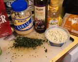A picture of step 2 of Bleu Cheese Vinaigrette Dressing.