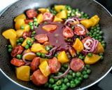 Foto del paso 5 de la receta: CHORIZO Español y Durazno🍑a la🍜Oriental...!