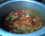 A picture of step 4 of Brinjal potatoes and tomato sabji(no onion no garlic).