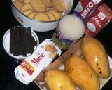 A picture of step 1 of Mango and Cookie Parfait:.