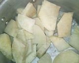 A picture of step 1 of Yam piccata.