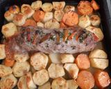 Foto del paso 3 de la receta: Peceto al horno con papas y boniatos zanahoria 🇺🇾🥰