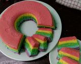 Foto langkah ke 12 dari resep Bolu Kukus Pelangi 2 Telur.